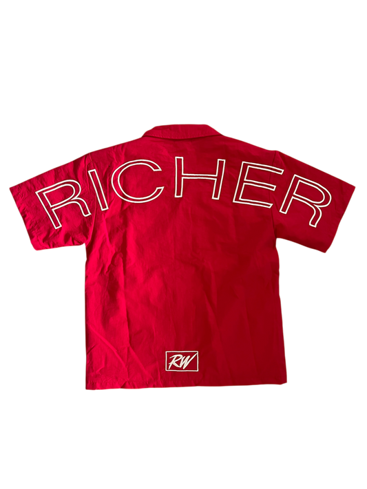 Red Richavelli Button-Up Shirt