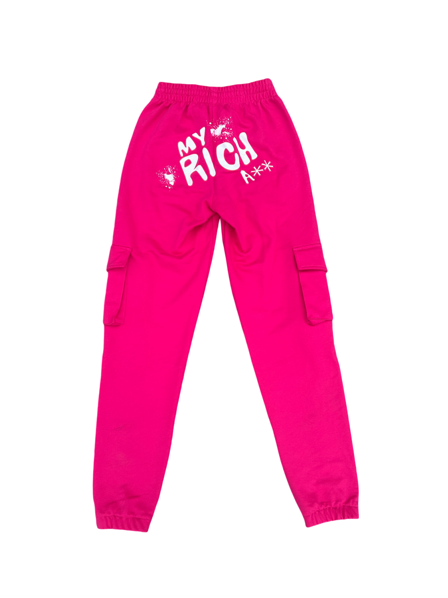 Pink "RICH A**" Sweatpants