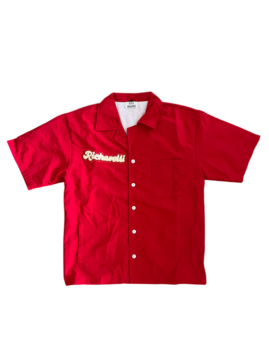 Red Richavelli Button-Up Shirt