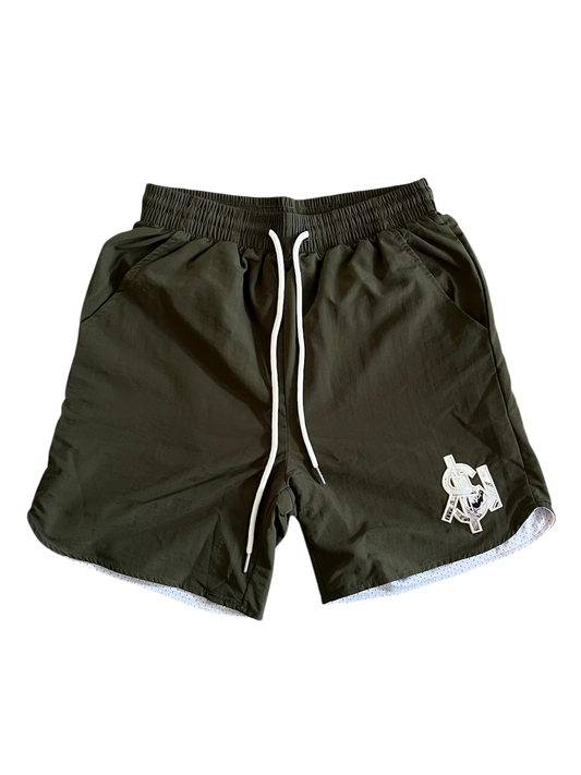 Olive Green Rich Walkers Shorts
